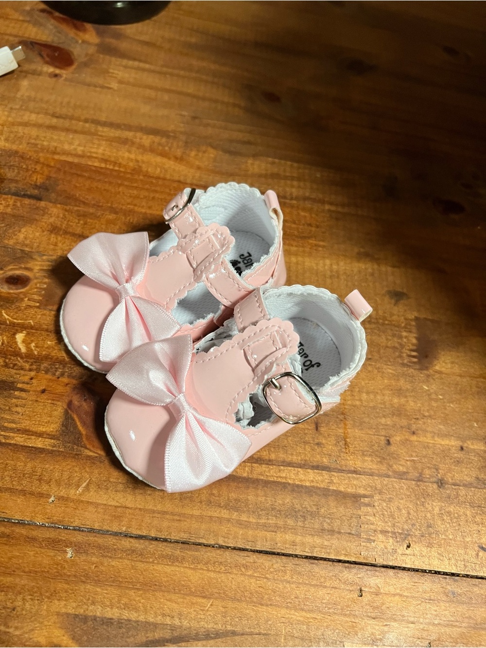 Pink Baby Girl Bow Mary Jane Shoes